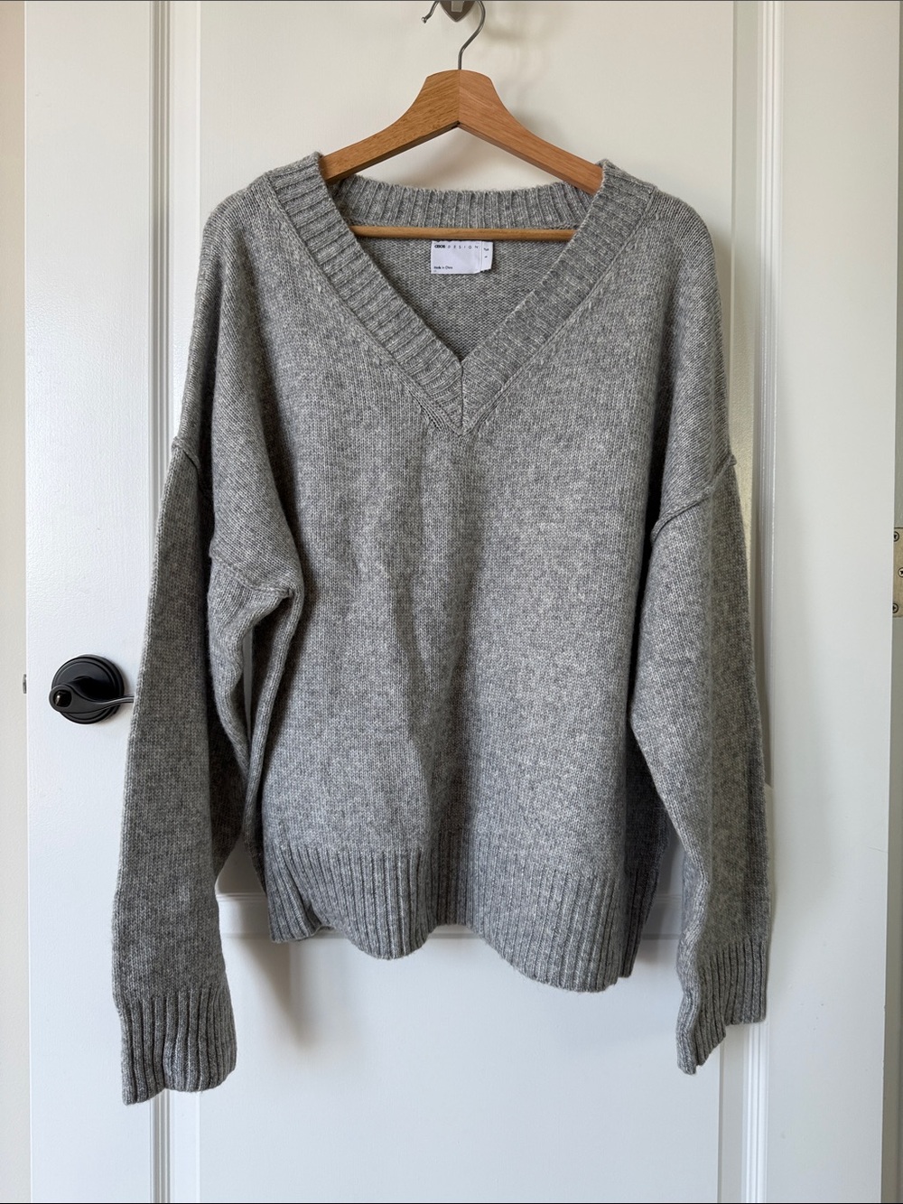 ASOS Grey Oversized Knit Sweater